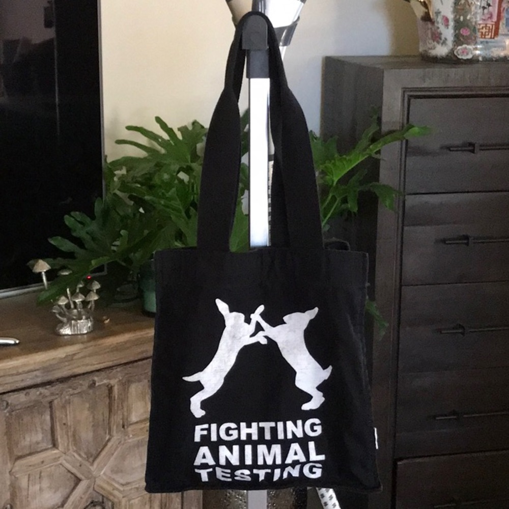 LUSH {FIGHTING ANIMAL TESTING} - Black Canvas Tote